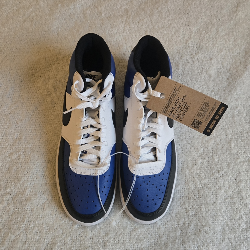 Men’s Nike Court Vision Mid Shoe-Royal Blue/White/Black Size 11 Brand New WT - Picture 10 of 12